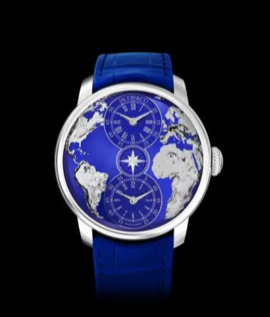 Review Jacob & Co The World Is Yours Dual Time Zone blue DT100.10.AA.AA.A Replica watch